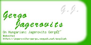 gergo jagerovits business card
